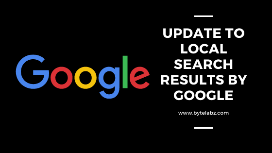 Google Updated: Local Search Results